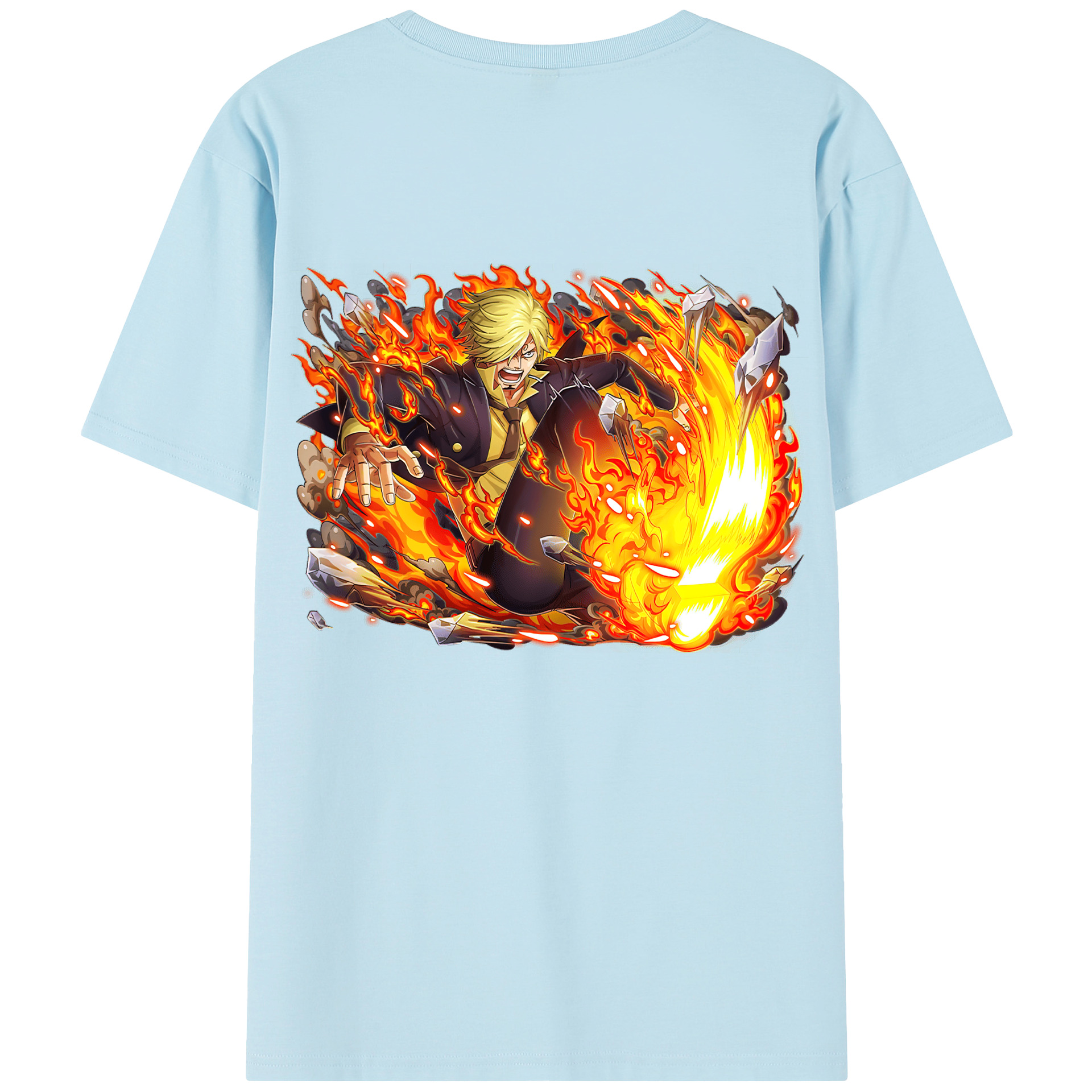 ワンピース サンジ ONE PIECE Sanji 綿100％半袖Tシャツ（背面プリント）